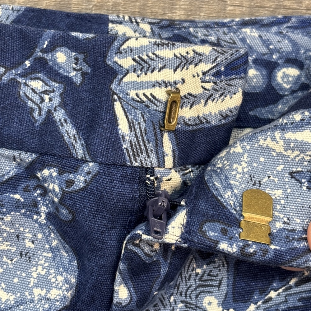 Lauren Ralph Lauren Women's 14‎ Crop Floral Pant Navy Cotton Stretch Pockets NEW - Picture 5 of 11